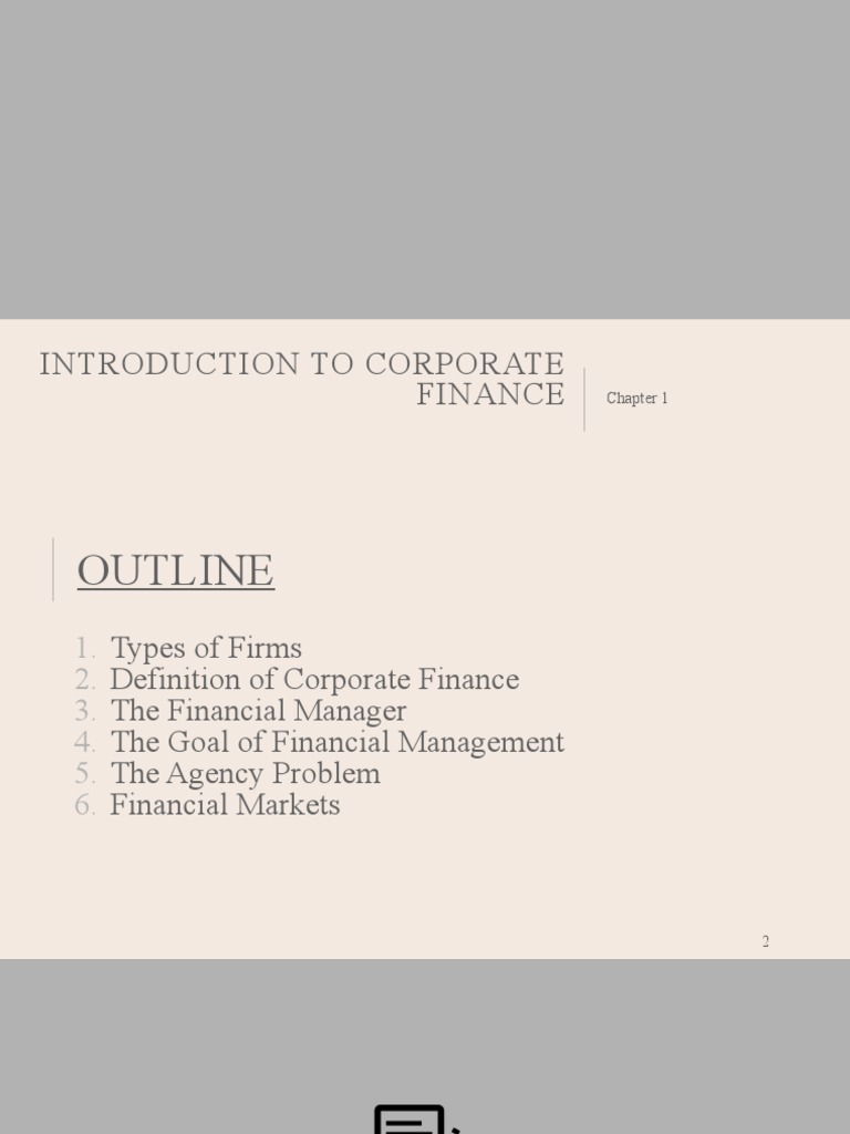 Introduction to Corporate Finance Overview | PDF | Capital Structure ...