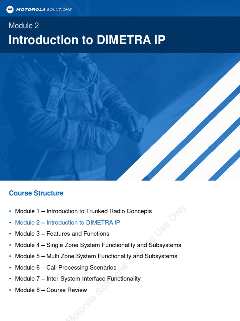 DIMETRA IP System Overview Training | PDF | Radio | Telecommunications