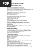 Standard Operation Procedure (SOP) : Work Study/ Industrial Engineering - SOP's