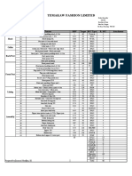 Temakaw Fashion Limited: Section SL Process SMV Target M/C Type R. M/C Attachment