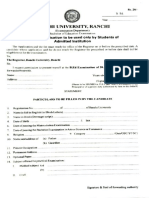 B. Ed. Examination Form