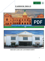 YEARBOOK 2018-19: Military Lands and Cantonments Deptt