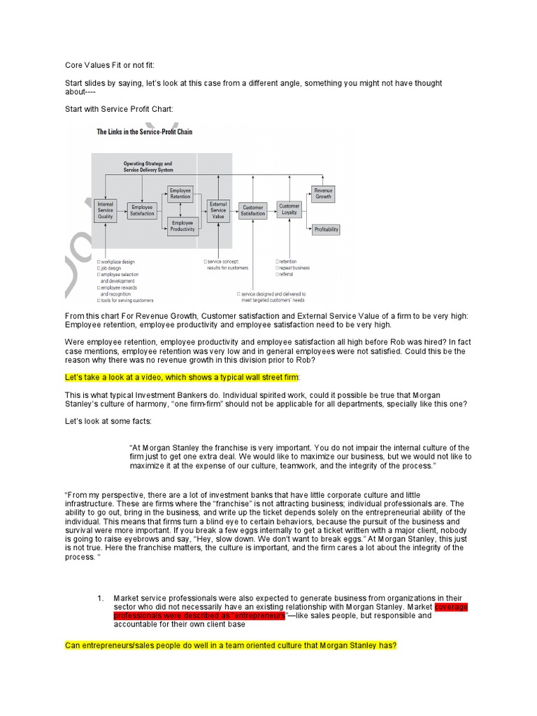 Morgan Stanley's Core Values Analysis | PDF | Investment Banking ...