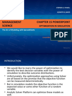 Management Science Chapter 15 Powerpoint: Optimization in Simulation