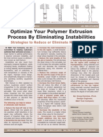 Examples of melt fracture and strategies to reduce extrusion instabilities