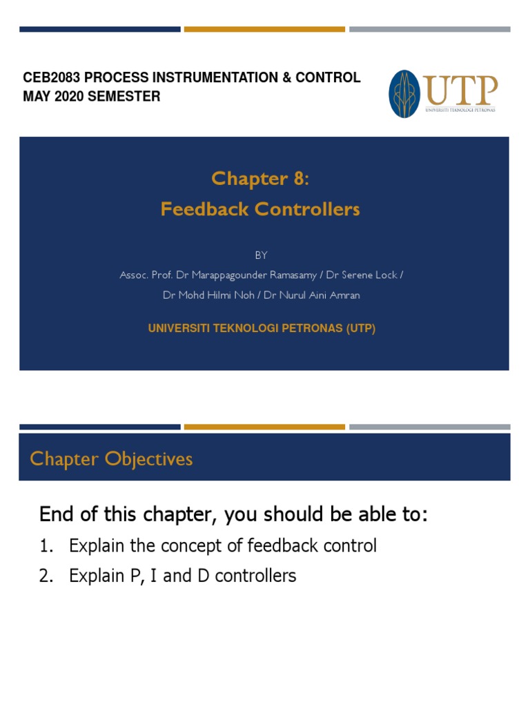 Chapter 8 Feedback Controller PDF Control Theory Control System
