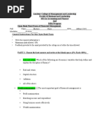 Write The Required Information's - Maximum Mark Allotted: 50% - Feedback Provided To The Email Provided by The College On or Before The Time Allowed