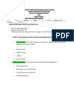 MSc Finance Exam Analysis