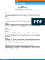 Cbse Class XII Economics Delhi Board Paper Set 1 - 2012 Solution