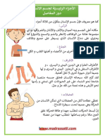 الأجزاء الرئيسية لجسم الانسان المفاصل madrassatii com PDF