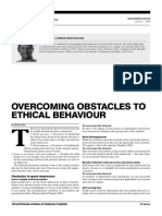 Overcoming Obstacles To Ethical Behaviour