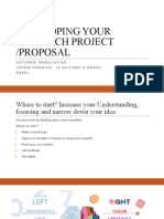 Developing Your Research Project /proposal