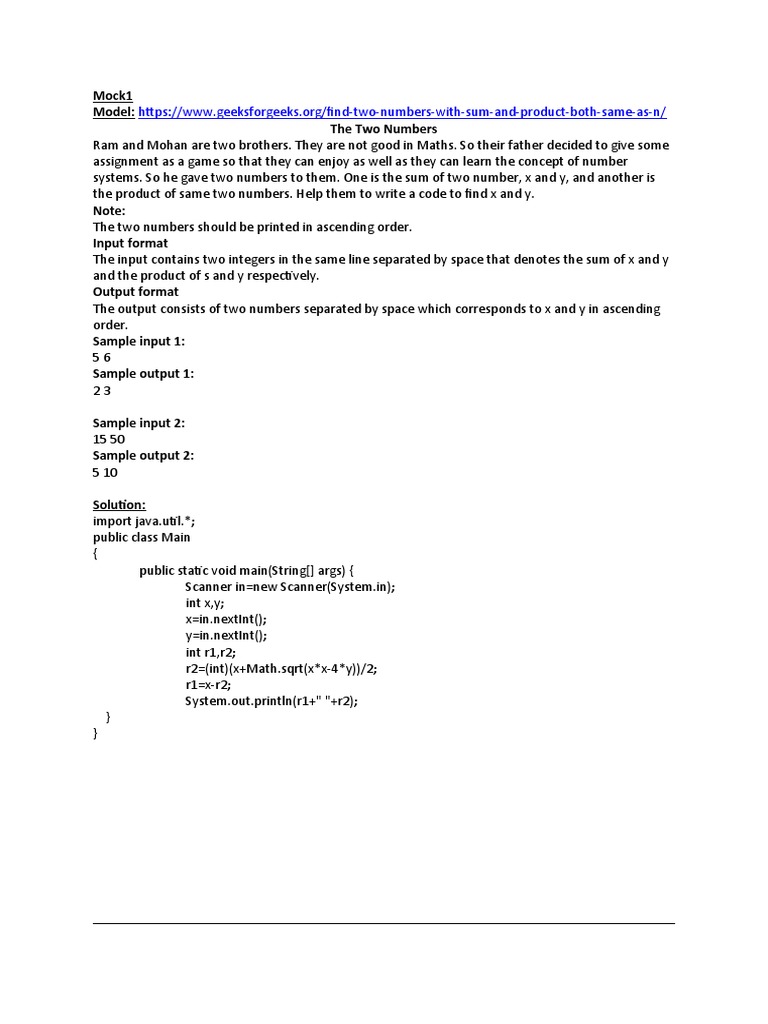 New CTS Sample Questions With Solutions | PDF | Numbers | Integer ...