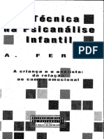 A Tecnica Na Psicanalise Infantil - Anto PDF