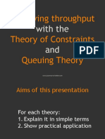 Improving Throughput Theory of Constraints Queuing Theory: With The and