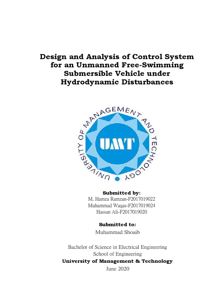 Control System Design for Submersible Vehicle | PDF | Control Theory ...
