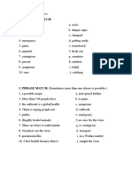 Additional exercises on synonyms, phrases for coronavirus outbreak