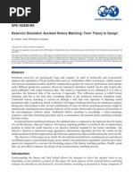 SPE-182808-MS Reservoir Simulation Assisted History Matching: From Theory To Design