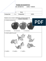 Evaluación Diagnóstico de Matemática 1ero