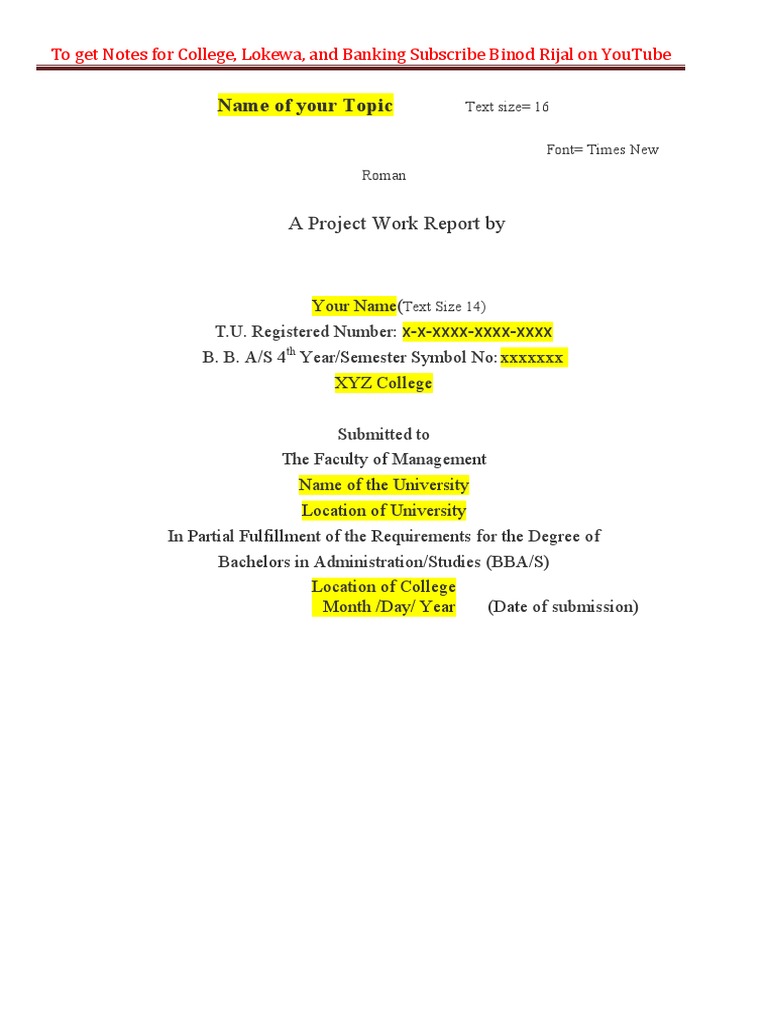 BBA Project Report Guide | PDF | Deposit Account | Banks