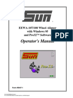 Operator's Manual: EEWA-107/108 Wheel Aligner With Windows 95 and Pro32™ Software