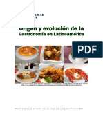 Unidad 4. Recurso 1. Lectura. Origen y evolución de la gastronomía Latinoamericana.
