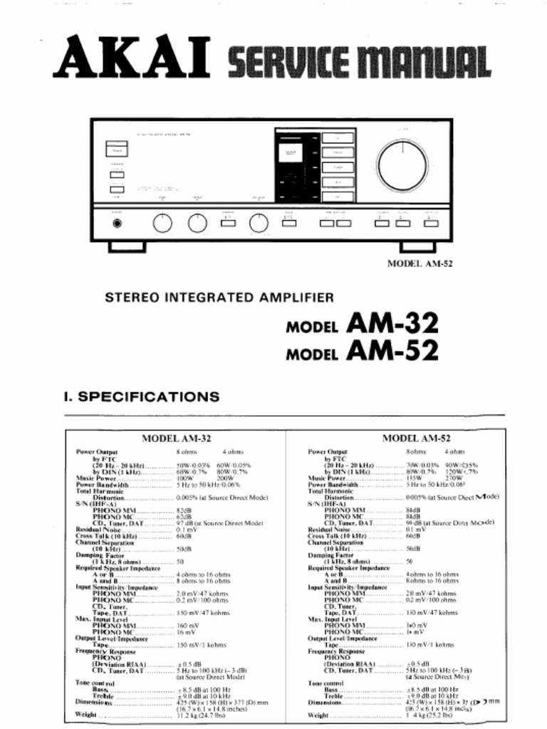 Ampli Hifi Intégré AKAÏ AM 52 - Vintage Japon 75W - Années 80