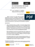 Tribunal de Contrataciones Del Estado: Resolución #02233-2020-TCE-S2