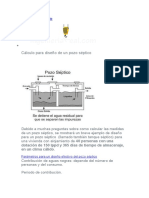 Cálculo diseño pozo séptico 40 personas 150 lppd 365 días