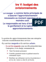 Chapitre V Budget Approvisionnement