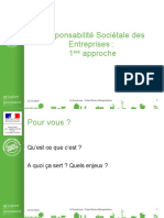 Responsabilité Sociétale Des Entreprises: 1ère Approche