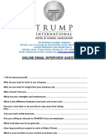 Trump Interview Form