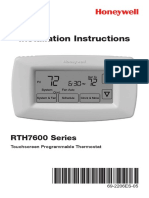 Installation Instructions: RTH7600 Series