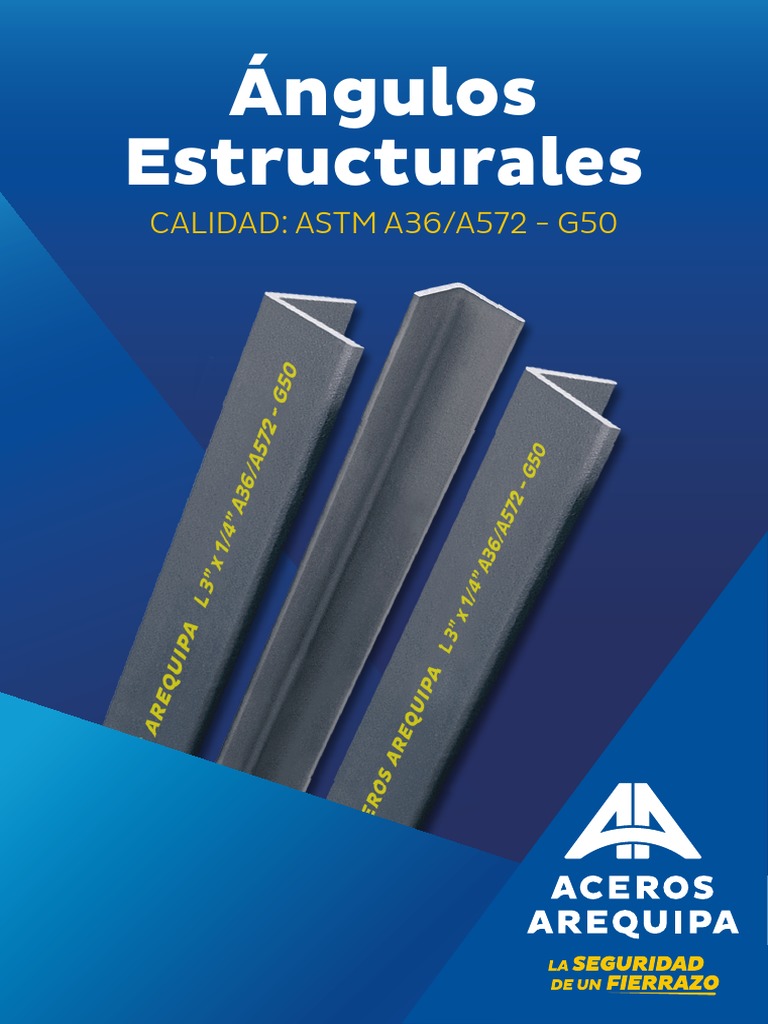 Ángulos Estructurales ASTM A36/A572 | PDF | Acero estructural | Acero