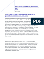 Continuum of Care Level (Preventive, Treatment, or Long-Term Care)