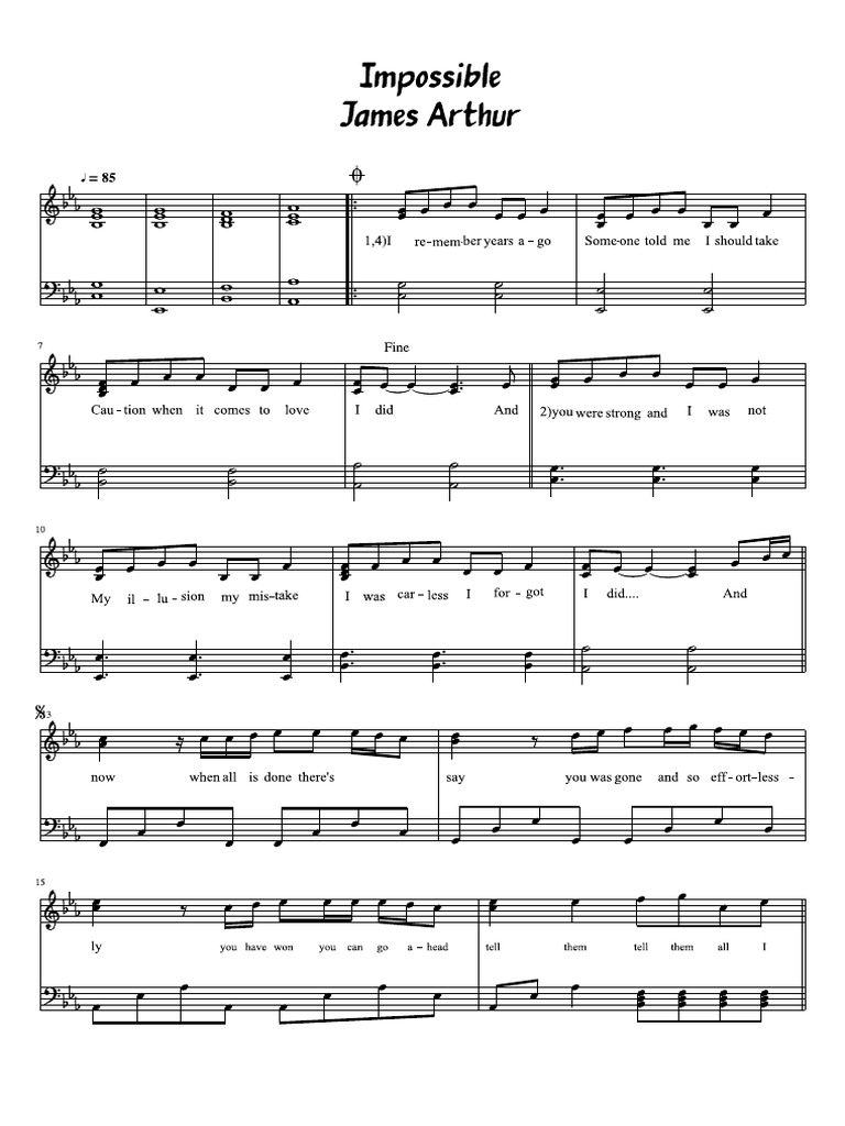 Impossible James Arthur Pdf Pdf