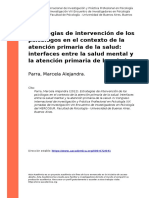 Parra, Marcela Alejandra (2012) - Estrategias de Intervencion de Los Psicologos en El Contexto de La Atencion Primaria de La Salud Interfa (..)