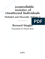 The Disaffected Individual - Stiegler