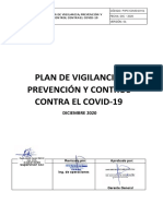 OBRAS PLAN DE VIGILANCIA PREVENCION Y CONTROL CONTRA EL COVID19