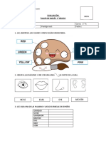 EVALUACIÓN INGLÉS 1°A