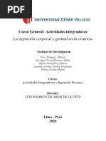 Expresion Corporal y Gestual en La Oratoria