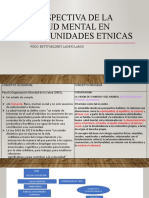 Perspectiva de La Salud Mental en Comunidades Etnicas