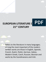 European Literature of The 21ST Century