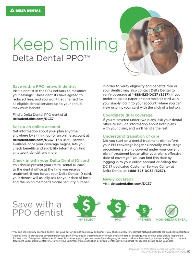 Keep Smiling Delta Dental PPO™ PDF Dentist Orthodontics