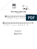 Mary Had A Little Lamb: First Pieces Arr: Gilbert Debenedetti