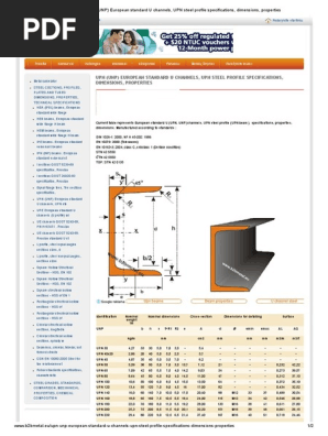 UPN (UNP) European Standard U Channels, UPN Steel Profile, 53% OFF