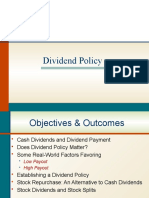 Dividend Policy Objectives & Outcomes