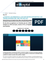 Riesgos para Los Trabajadores Del Sector Salud en Colombia