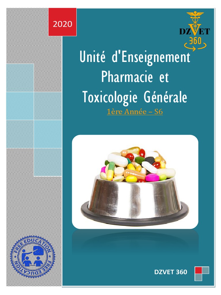 S6 Pharmacie Et Toxicologie Generale Dzvet360 Cours Veterinaires Pdf Pharmacologie Medecine Clinique