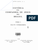História Da Companhia de Jesus No Brasil (Século XVI - o Estabelecimento) by Serafim Leite PDF